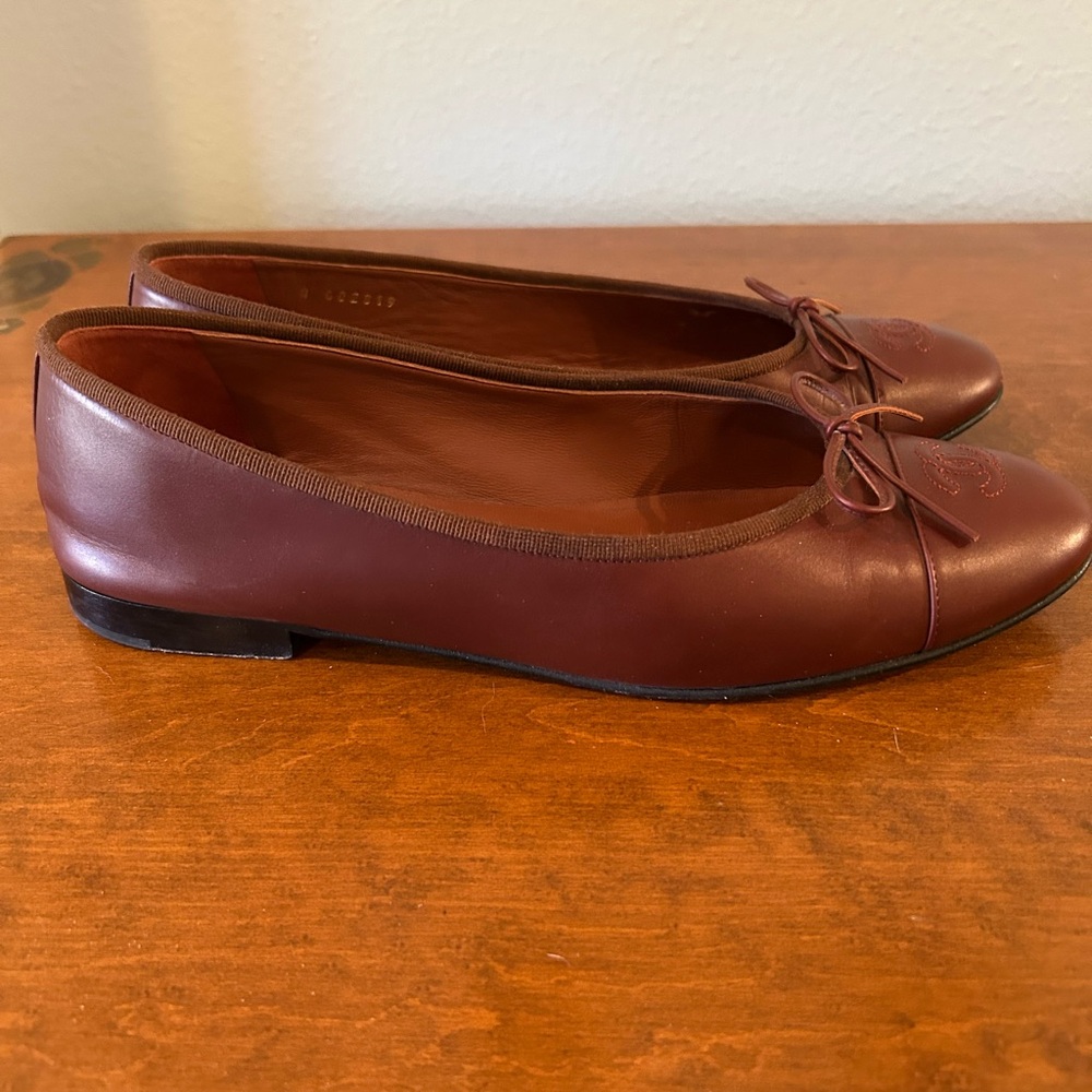 Chanel Chocolate Brown Ballet Flats - Picture 2 of 7